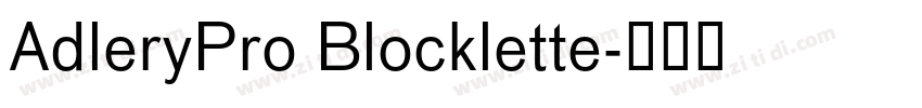 AdleryPro Blocklette字体转换
